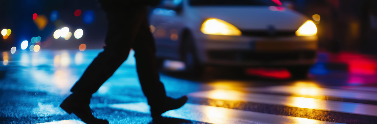 自動車と人のイメージ