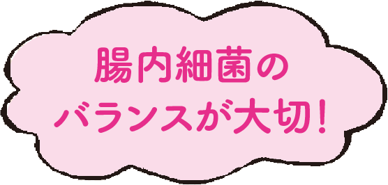 腸内細菌のバランスが大切!